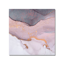 Lade das Bild in den Galerie-Viewer, Wandbild Alu-Dibond: Wandbild Abstract Art Pastell Marmor rosa mit gold grauem Hintergrund
