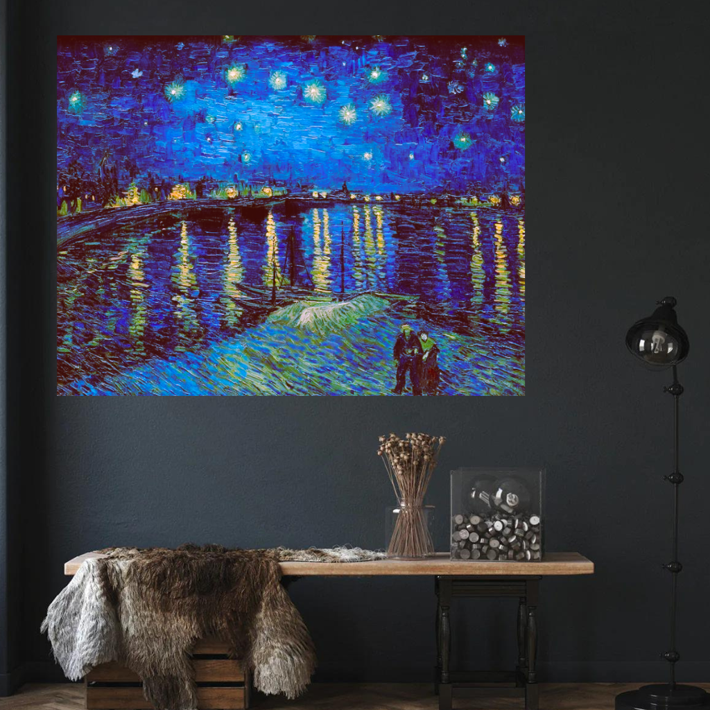 Wandbild Vincent van Gogh Sternennacht über der Rhône